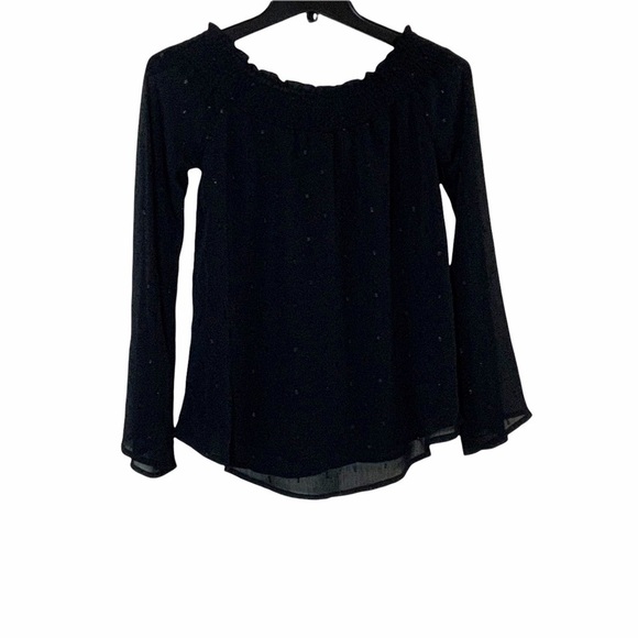 ABERCROMBIE & FITCH black off the shoulder blouse - Picture 1 of 8